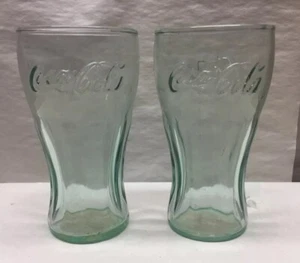2er Set Libbey Grün Coca Cola Coke Miniatur Mini 6 Unzen Getränkegläser - Bild 1 von 2