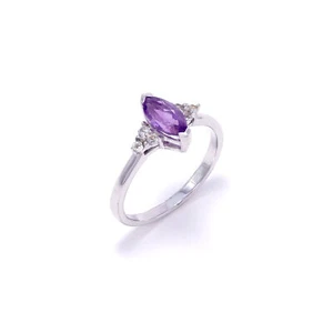 Marquise Amethyst Ring - Picture 1 of 4
