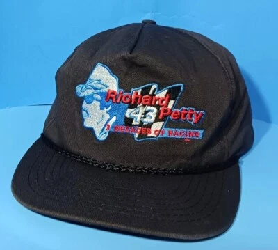 De colección NASCAR Richard Petty Negro Snapback Sombrero Identidad Prendas para la cabeza Hecho en EE. UU. Foto 1 de 4