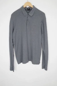 Hugo Boss Gris PHILLIAN Polo Para Hombre Prima Algodón Manga Larga Talla Grande - Imagen 1 de 11