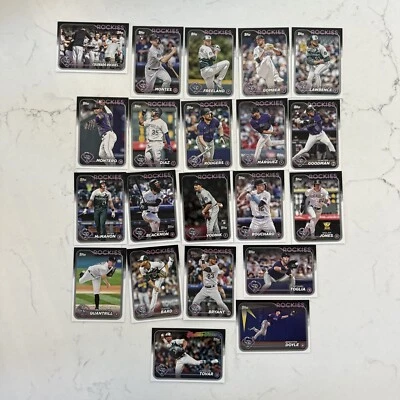 2024 Topps Series 1/2 Rockies 21 Card Team Lot with Blackmon Bryant - Image 1 of 4