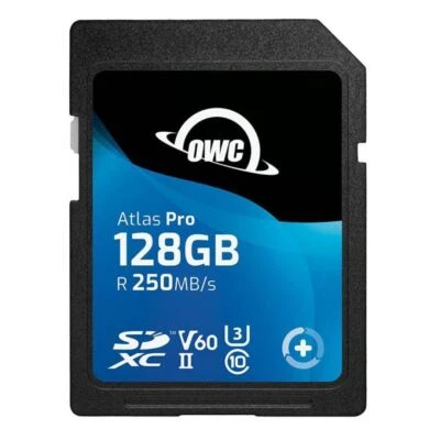 OWC 128GB ATLAS PRO SDXC V60 UHS-II MEMORY CARD - Image 1 of 4