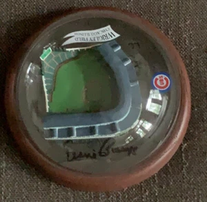 Wrigley Field Stadium 1914 1996 réplica autógrafo Ernie Banks de Hawthorn con certificado de autenticidad - Imagen 1 de 4