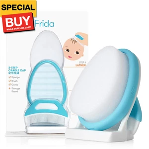 the 3-Step Cradle Cap System, Dermafrida the Flakefixer, Sponge, Brush, Comb and - Picture 1 of 6