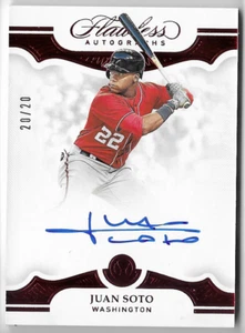 JUAN SOTO 2019 PANINI FLAWLESS AUTO AUTOGRAPH CARD #20/20! - Picture 1 of 1