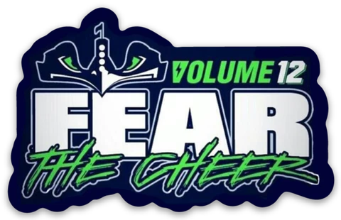 Seattle Seahawks "Fear the Cheer" 12 Man Volume logo Type Die-cut MAGNET Cover