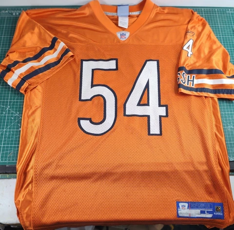 Chicago Bears Brian Urlacher # 54 Mens L Orange Football NFL Jersey Reebok Cover