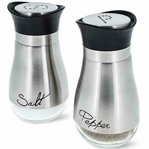 Juvale LJ-CYQG-111517-01-1 Salt & Pepper Shakers - Silver (2 Piece)