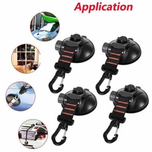 4pcs Suction Cup Anchor Securing Hook Tie Down Camping Tarp as Car Side Awning - Picture 1 of 12