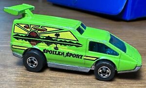 Vintage 1976 Hot Wheels Green Spoiler Sport Van BW HK Base Black Wall Diecast