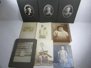 Antikes Foto Bild Lot signiert datiert 1906 Waldschwestern zufällige Kinderbilder - Bild 1 von 12