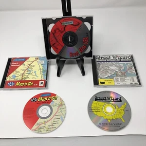 Lot DeLorme Street Atlas USA, Map N' Go, Street Wizard, Win 95/98/NT, PC CD-ROM - Afbeelding 1 van 11