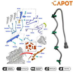 Tubo de retorno de combustible para Ford Fiesta Focus Mondeo 1.5 1.6 TDCI - Imagen 1 de 4