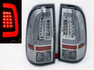Pair Smoke C-Bar LED Taillights for 2008-2016 Ford F-250/350/450/550 SuperDuty - Picture 1 of 5