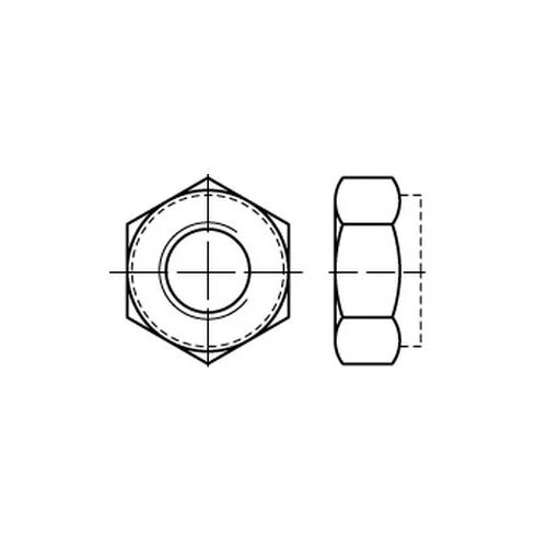 Sechskantmutter mit Klemmteil ~DIN 980, Vollmetall DUPLEX 1.4462 - Bild 1 von 1