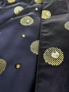 Joanna Vintage Navy/Gold Embellished Unlined Blazer Made In U.S.A. Size 2X - Picture 1 of 4