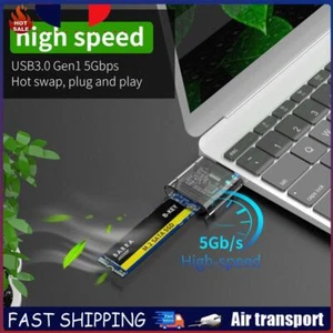 # Boîtier SSD M2, châssis SATA, adaptateur USB3.0 haute vitesse, 5Gbps Gen 1, bo - Photo 1/7