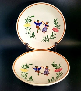 S.B. Juego de 2 tazones para servir sopa y ensalada Alpine Ironstone a prueba de horno artículos campesinos - Imagen 1 de 12