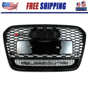 For 2012-2015 Audi A6 S6 C7 RS6 Front Radiator Grill Upper Grille With Quattro - Picture 1 of 10