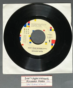Richard Marx Don’t Mean Nothing The Flame of Love 45 Vinyl Record Single 7" TEST - Picture 1 of 4