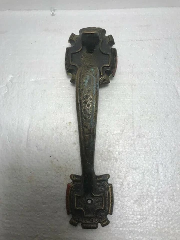 VINTAGE SOLID BRASS 11 INCH FRONT DOOR HANDLE NEAT! Cover