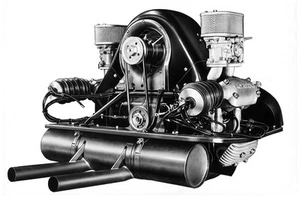 Foto del motor Porsche 356 1953 4 cilindros Boxer - Foto del motor modelo 574 - Imagen 1 de 1