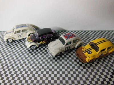 4 Johnny Lightning Volkswagen Bugs / Featuring Disneys Herbie The Love Bug  1/64 - Image 1 of 4