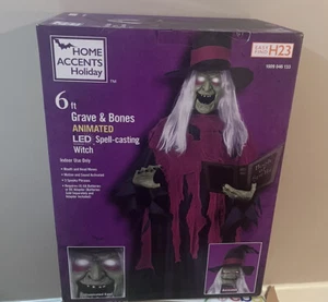 Home Depot Holiday Accents 6 ft. Animated LED Spell-casting Witch Halloween - Picture 1 of 6