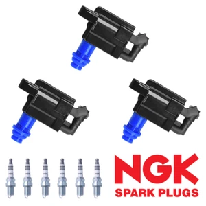 3 Ignition Coil & 6 NGK Iridium Spark Plugs for 2001-2005 Lexus IS300 3.0L I6 - Picture 1 of 1