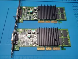 HP Nvidia Quadro4 NVS 200, 64MB SDRAM, AGP Graphics Cards. (319627-001) x2 - Picture 1 of 4