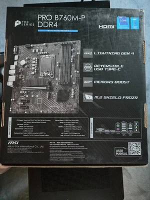MSI PRO B760M-P DDR4 Motherboard Socket 1700 B760 DDR4 S-ATA 6Gb/s MicroATX - Image 1 of 4