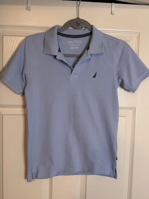Nautica Classic Fit Polo Short Sleeve boys Shirt Blue Size M 10/12 - Image 1 of 3