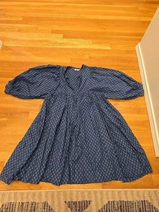 Abito piccolo Faherty Lyla Prairie BoHo contadino cotone biologico blu - Foto 1 di 8