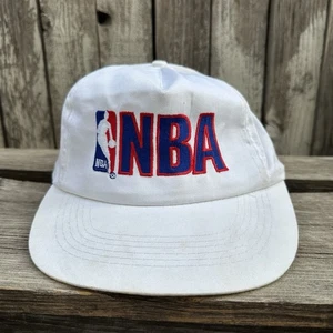 Vintage 90s NBA Logo Embroidered SnapBack Hat In White - Bild 1 von 9