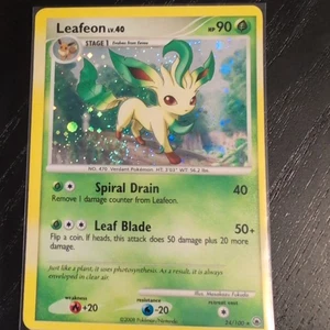 Leafeon - (DP Majestic Dawn) 024/100 Mazo Exclusivo Holo Con Remolino - Imagen 1 de 9