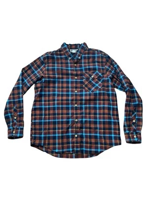 Duluth Trading Cotton Mens XL Orange Plaid Long Sleeve Button Up Shirt - Image 1 of 4