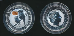 Australia: 1999 $2 Kookaburra 2oz Glamour Coin 1923 Half Penny Privy Mark  - Bild 1 von 1