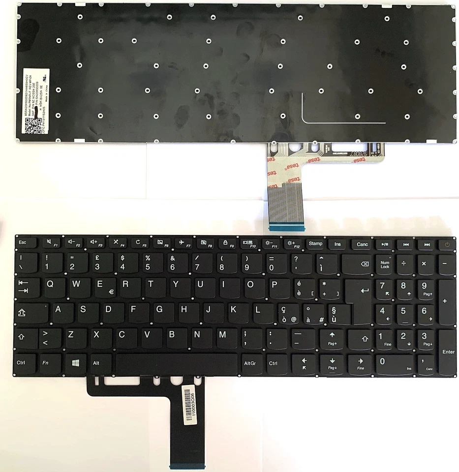 Tastiera italiana compatibile con Lenovo IdeaPad 110-15ACL 110-15AST 110-15IBR