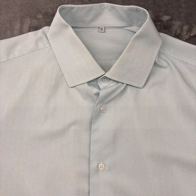 Рубашка мужская State & Liberty размер XL синяя в полоску функциональная легкая эластичная - Изображение 1 из 4