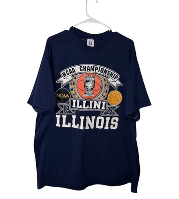 VTG 1989 NCAA Final Four Championship Illinois Illini Men Size XXL Logo 7 - Image 1 of 4