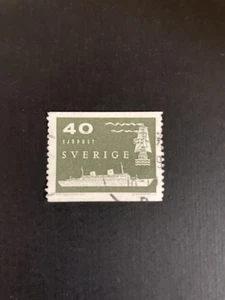 Sello usado Suecia 1958 barcos - servicio de correo transatlántico #439 - Imagen 1 de 2