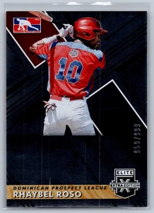 Panini Elite Edizione Extra 2019 194 Rhaybel Roso #/999 Dominican Prospect League - Foto 1 di 2