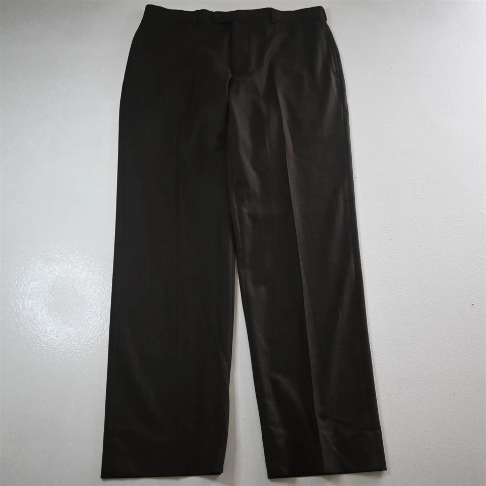 Brooks Brothers 34x32 Brown 100% Wool Soft Flannel 1818 Fitzgerald Mens Pants - Image 1 of 4