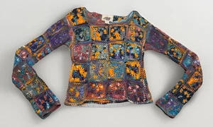 Suéter Cuadrado De Colección Express Tricot Multicolor Ganchillo Abuela Talla Única - Imagen 1 de 4