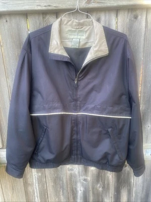 Chaqueta Cutter & Buck Azul Marino y Caqui Talla Grande Cierre de Cremallera Foto 1 de 4