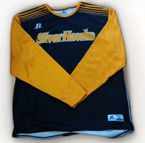 Russell South Bend Silver Hawks Herren Langarm Trikot Gr. L Baseball Vintage - Bild 1 von 9