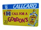 Irische Werbe-Telefonkarte. Go On Call for A Gordon's. London Dry Gin.