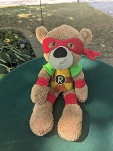 2016 Gund Nickelodeon TMNT Raphael Fuzzy Bear Teenage Mutant Ninja Plüsch 14 Zoll - Bild 1 von 11