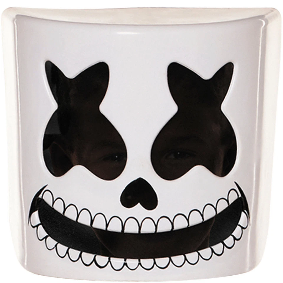 Marshmello Black & White Skeleton Half Mask - One Size - Playboy - Image 1 of 1