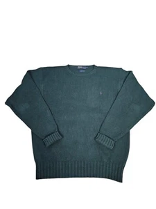 Vintage Polo Ralph Lauren Hunter Green Crew Neck Sweater Size XXL Men's B4 - Picture 1 of 10